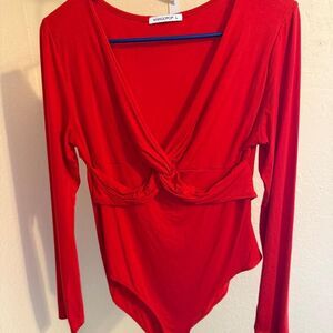 Mango Women's Red Bodysuit